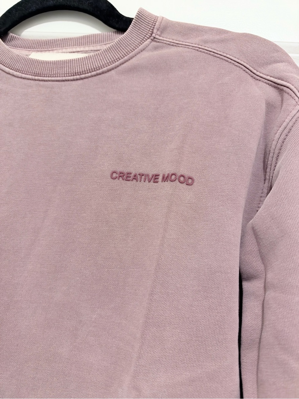 ZARA Plum Washed Effect Text Embossed Cropped Sweatshirt 9-10 Years Girls - Picture 3 of 7